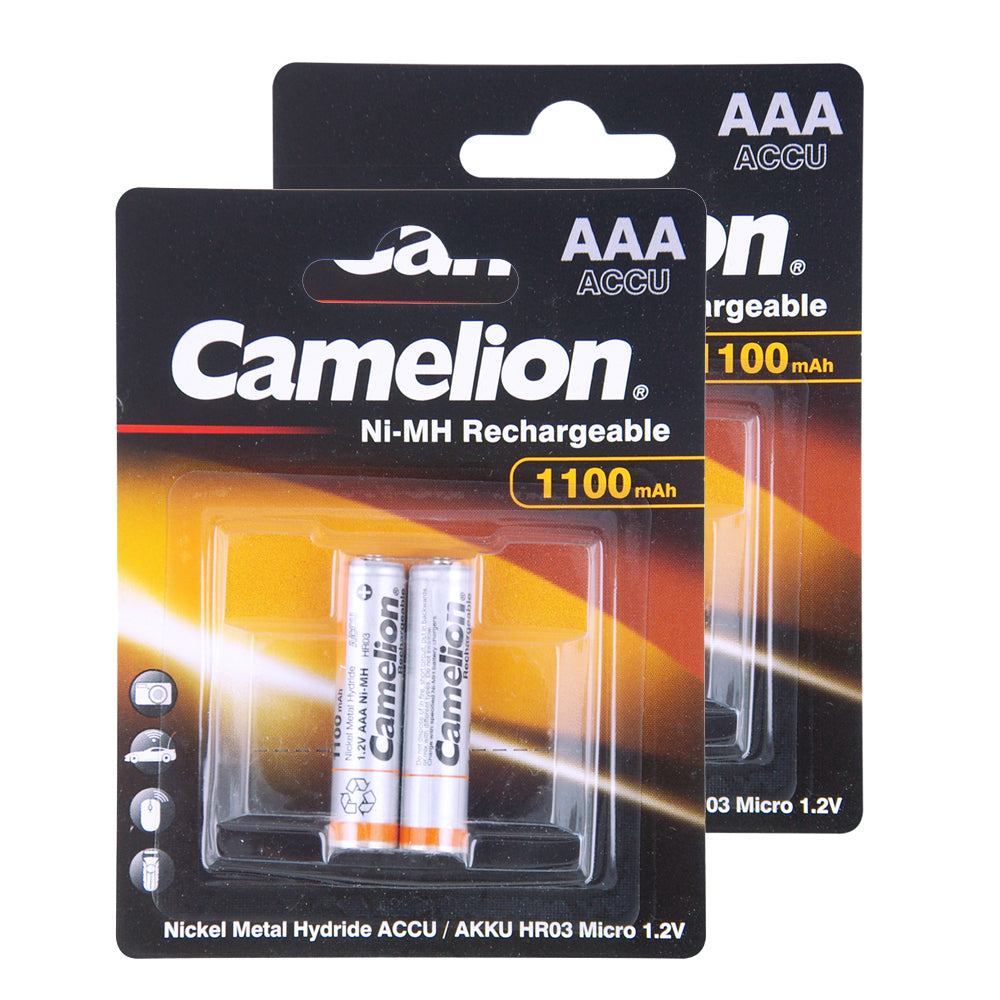 2PK 2pc Camelion Ni-Mh AAA 1.2V 1100Mah
