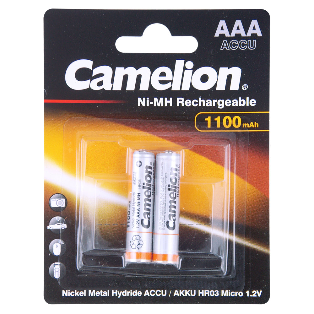 2PK 2pc Camelion Ni-Mh AAA 1.2V 1100Mah