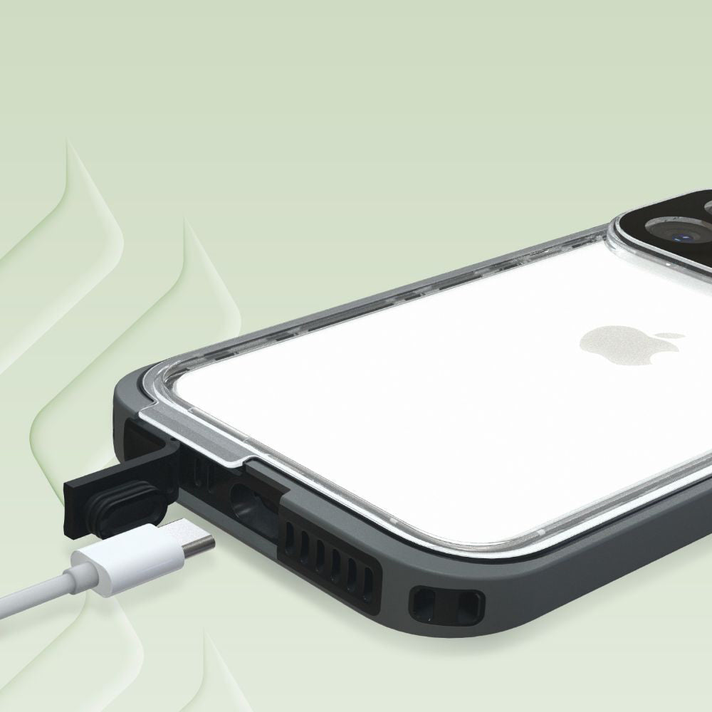 Catalyst Total Protection Waterproof Case For iPhone 15 Pro Titanium Grey