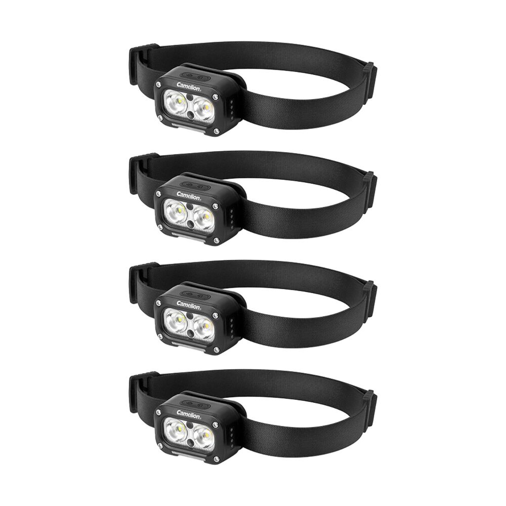 4PK Camelion Rechargeable Dual Sensor Headlight USB-C Runs Up to 4 Hours
