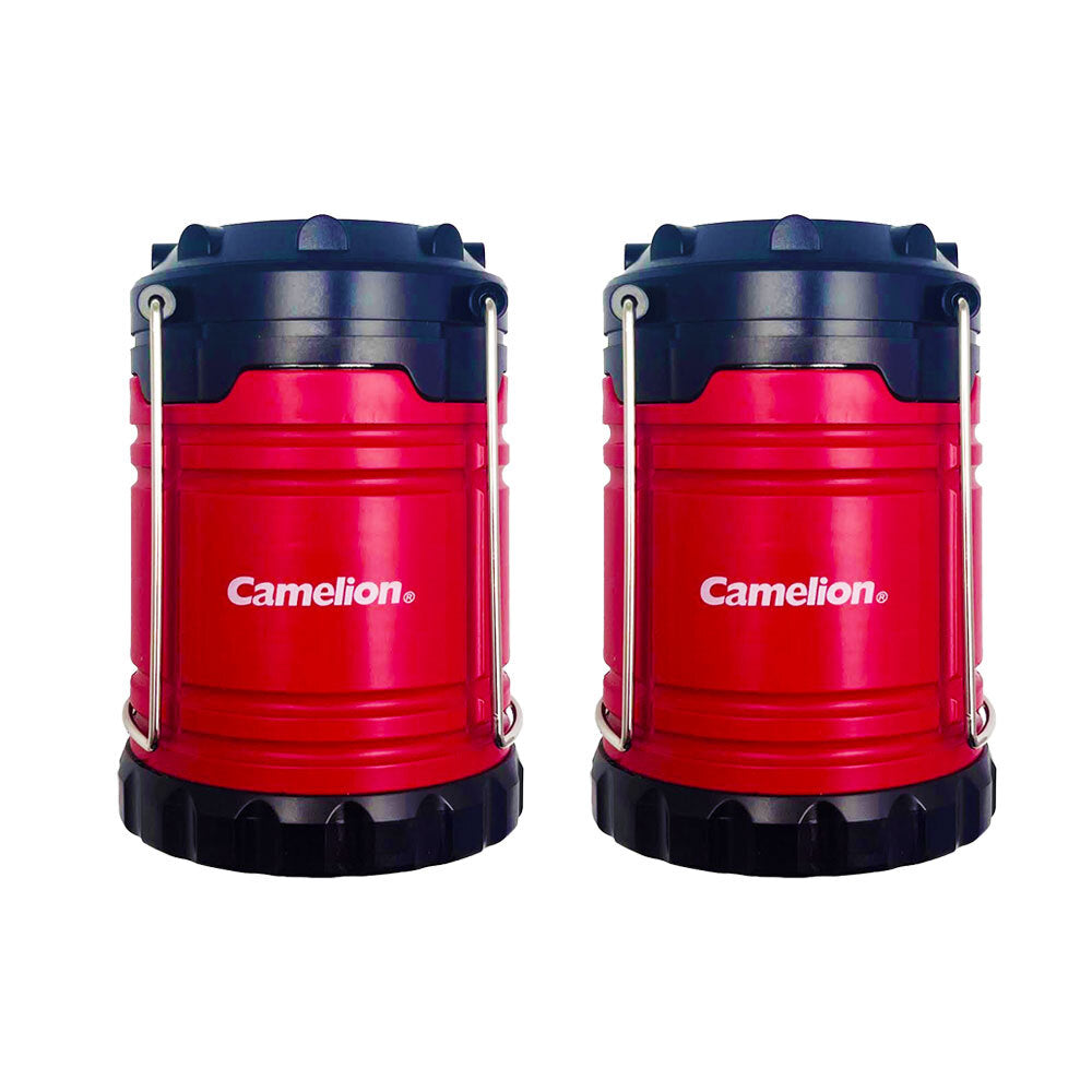 2PK Camelion 3x3W COB LED Lantern 3xAA Battery 450LM