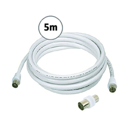 3PK Sansai 5m Male To Male Antenna Flylead w/ Female Adaptor