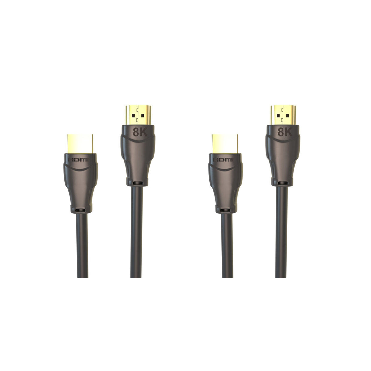 2PK Connect Cable Ultra HDMI 2.1 3m Braided Gold Plated Shielded Audio Black