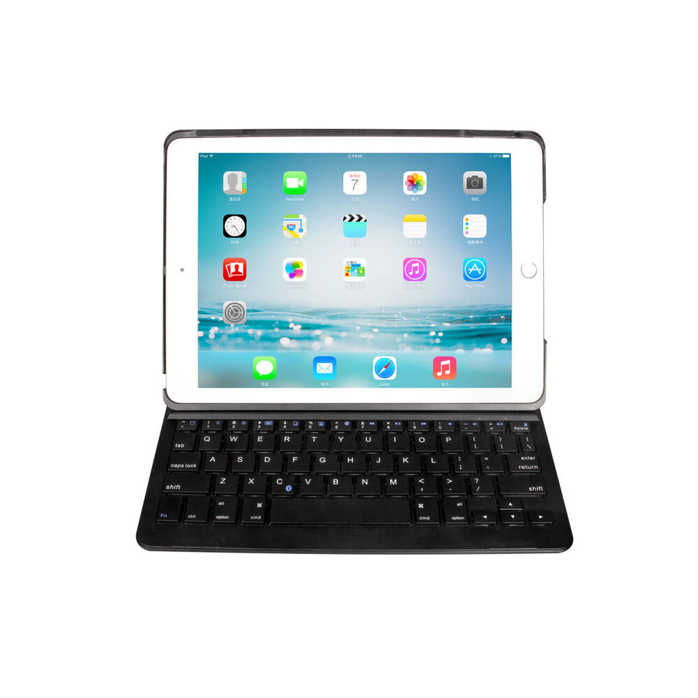 Connect Cable Wireless Keyboard Case For Apple iPad 9.7/iPad Air Black