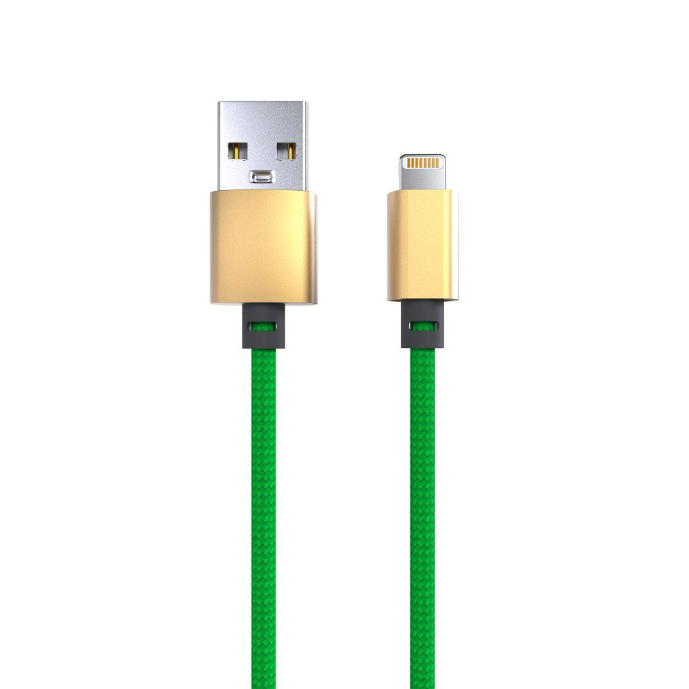 2PK Laser MFi USB-A to 8-Pin Braided Cable 2m For iPhone 14 - Rainbow