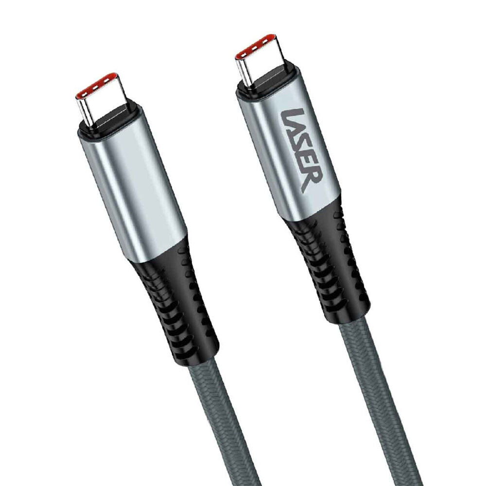 Laser 1m USB-C to C 240W Braided Charging Cable for Samsung & iPhone 16