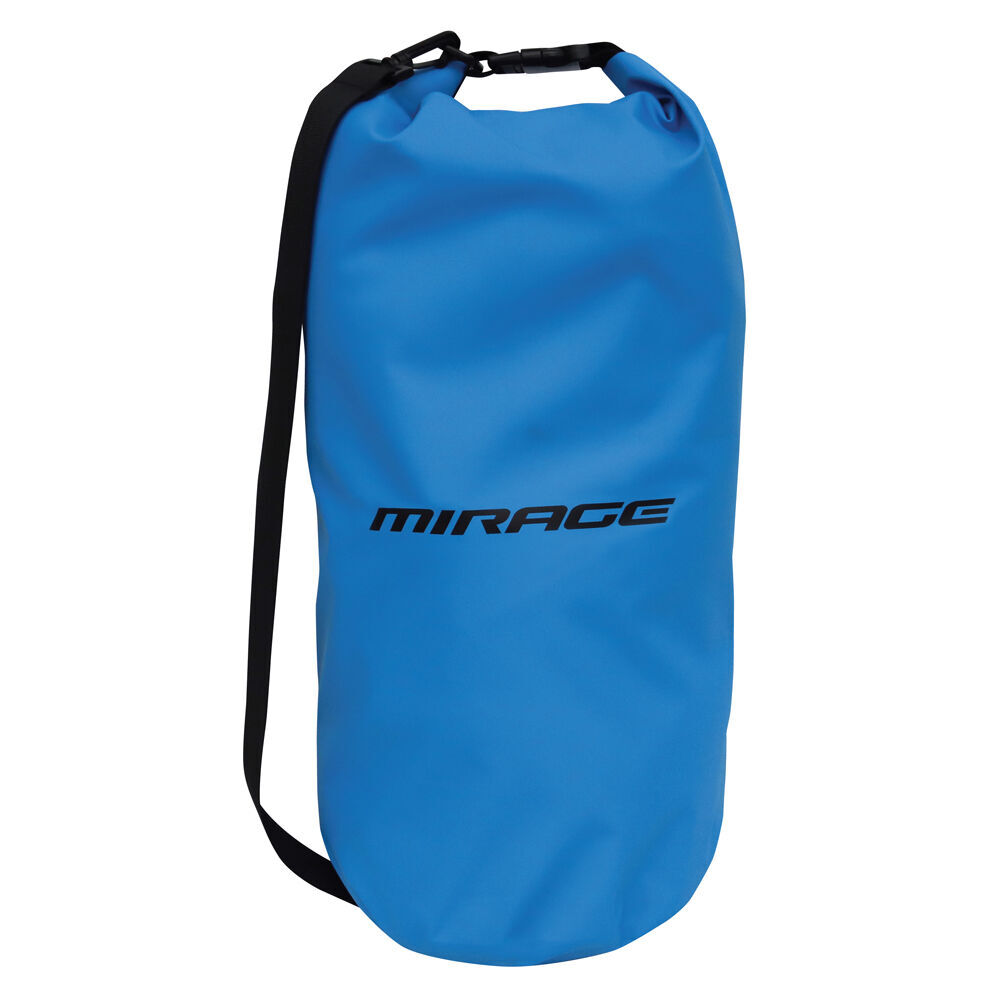 2PK Mirage Roll-Top Buckle Barrel Outdoor Dry Bag w/ Shoulder Strap 15L Blue