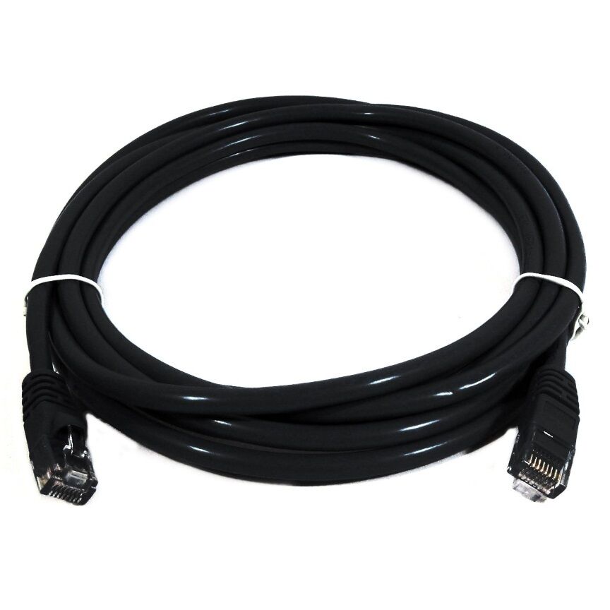 5PK 8Ware 2m Cat6a UTP Snagless Ethernet Cable LAN Connector - Black