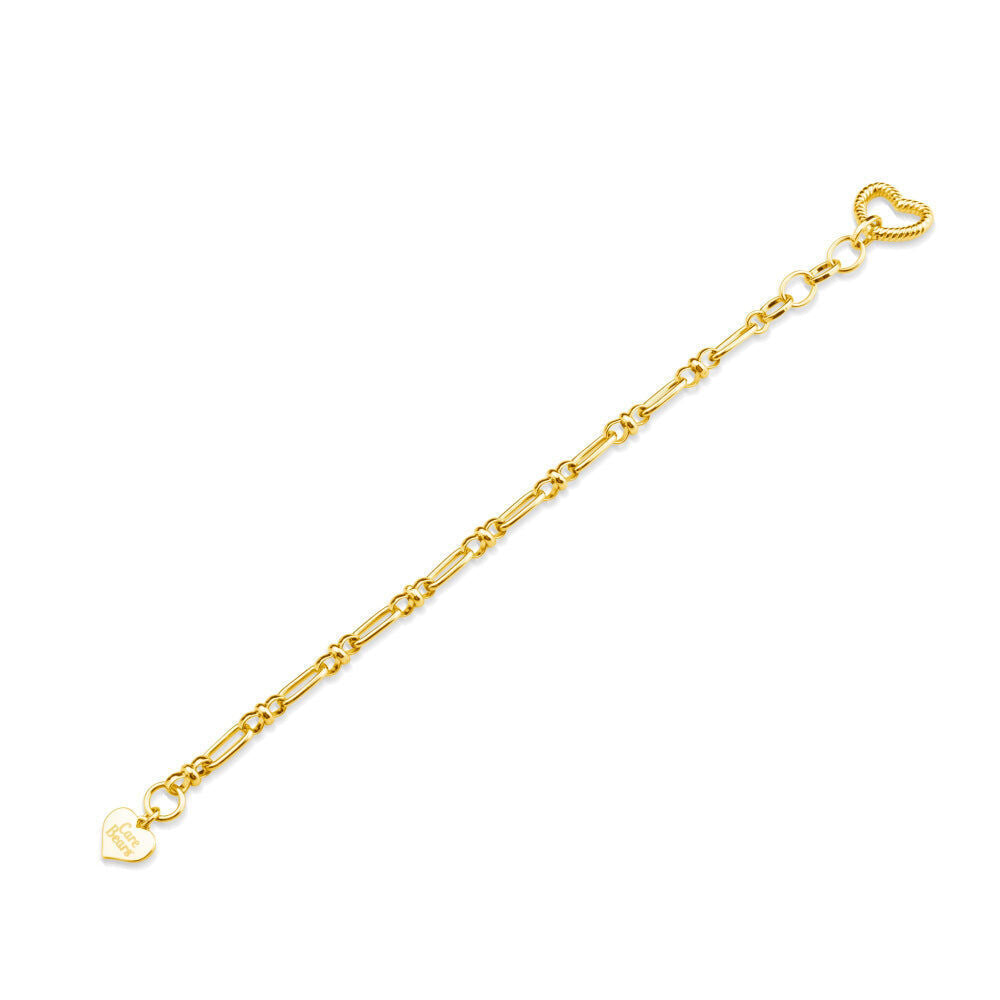 Care Bears Logo Bracelet - Gold Plated Brass - Gold