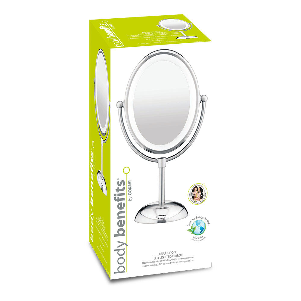 Cordless Double Sided Illuminated LED Mirror