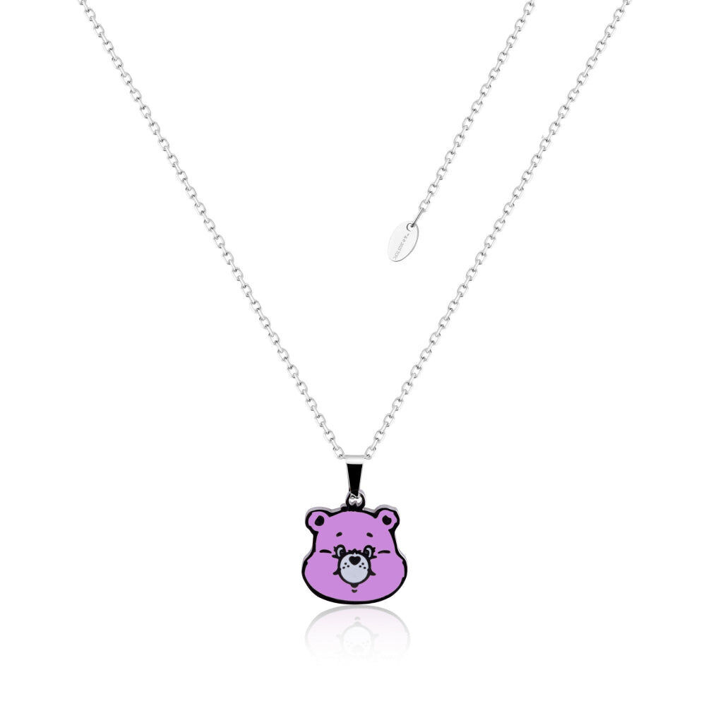 ECC Care Bears Cheer Bear Enamel Necklace - Stainless Steel - Purple