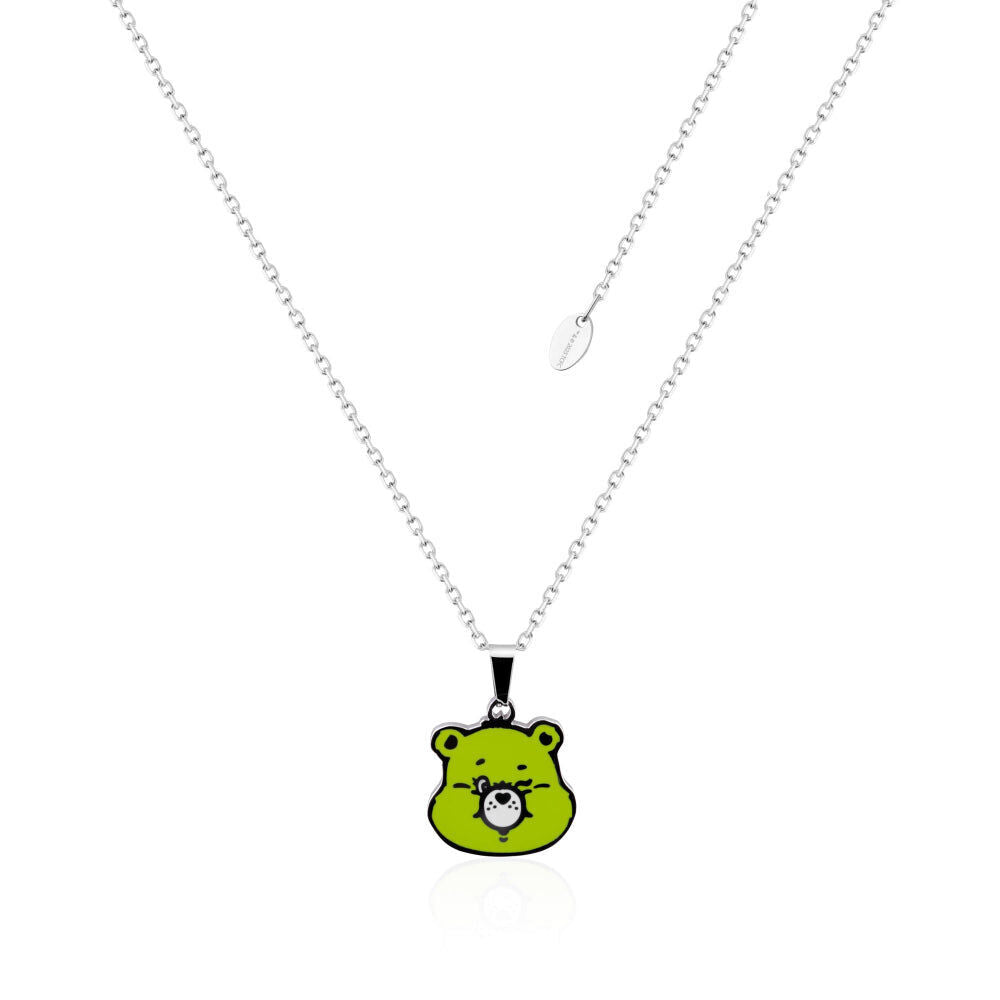 ECC Care Bears Wish Bear Enamel Necklace - Stainless Steel - Green