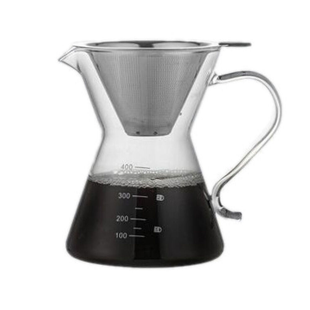 Coffee Culture 400ml Pour Over Coffee Drip Glass Jug w/ Filter/Handle