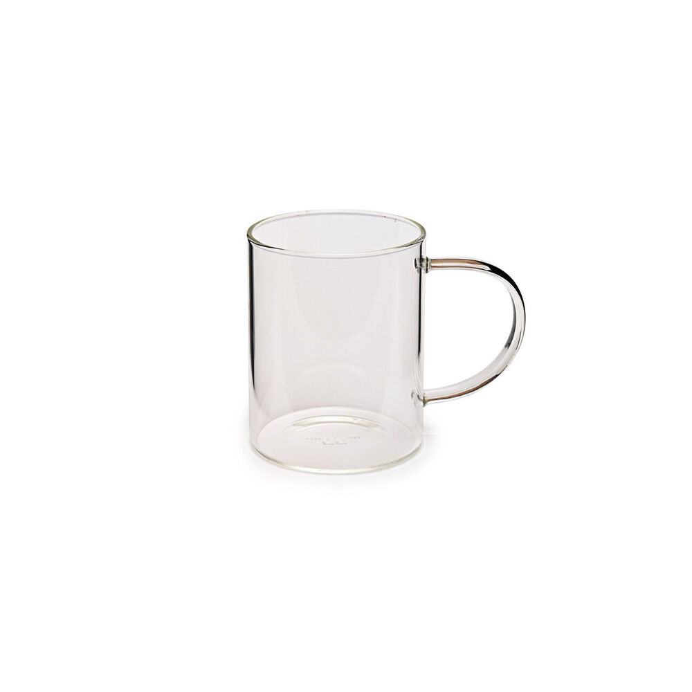 2x 4pcCoffee Culture Ivy 420ml Glass Single Wall Mug Set - Clear