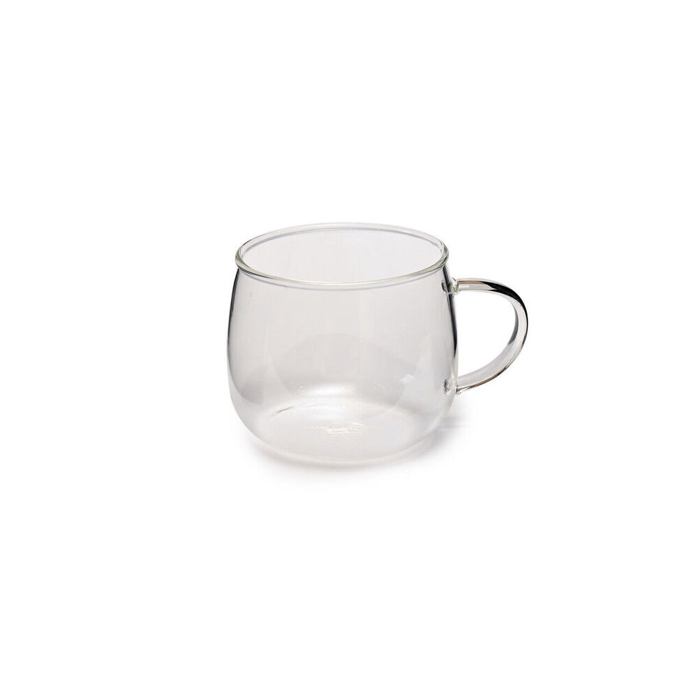 2x 4pc Coffee Culture Arlo 400ml Glass Single Wall Mug Set - Clear