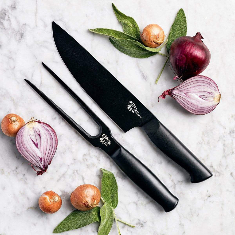 2pc GreenPan Chop And Grill Knife Set Home Kitchen Cookware