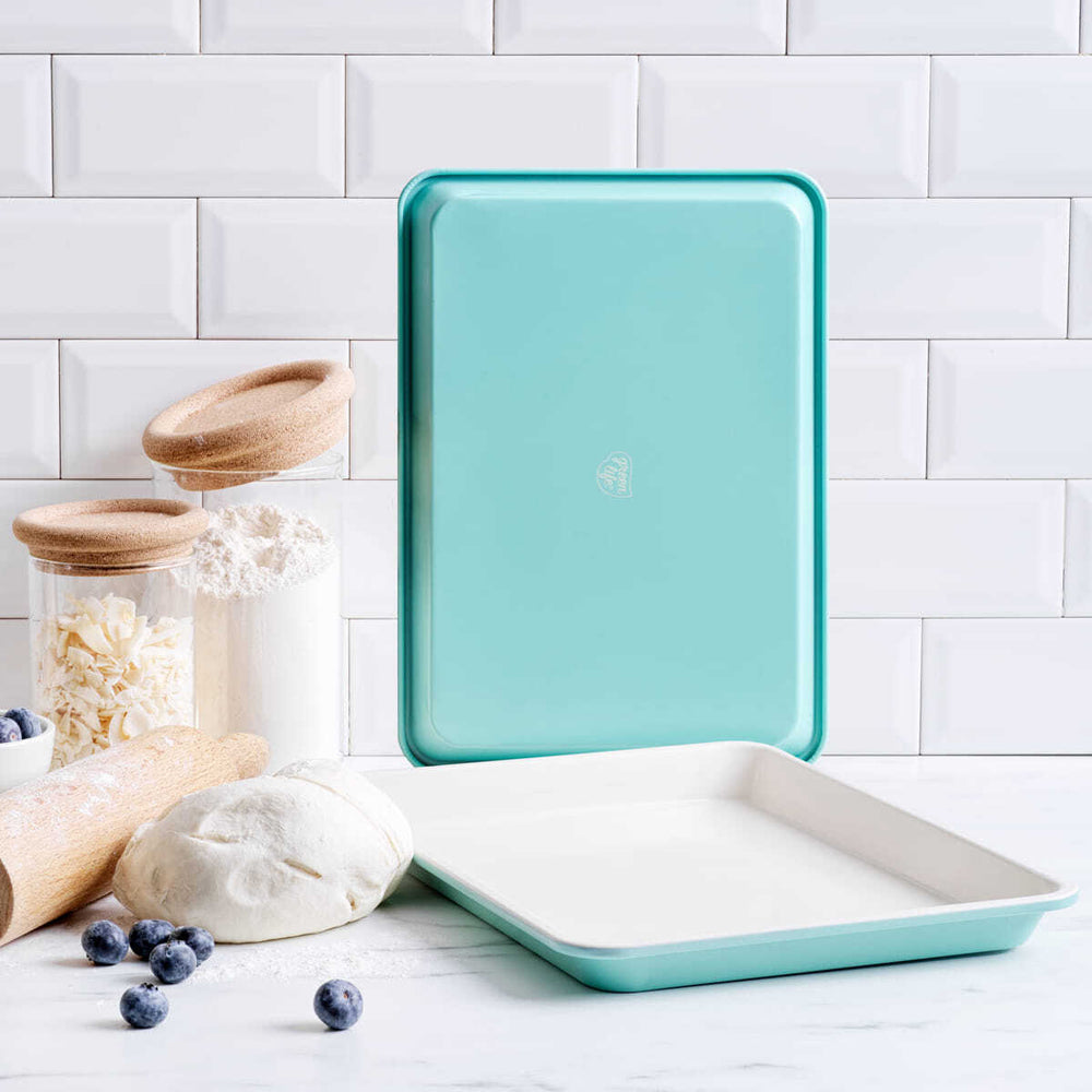 2pc GreenLife Contour Turquoise Home Kitchen Bakeware Set