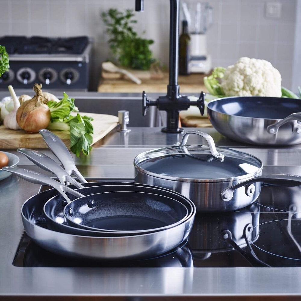 Greenpan 28cm Stainless Steel Geneva Kitchen Frying Pan