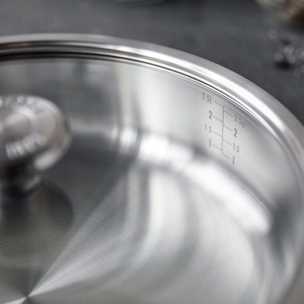 8pc Merten & Storck Tri-Ply Stainless Steel Induction Pots & Pans Set