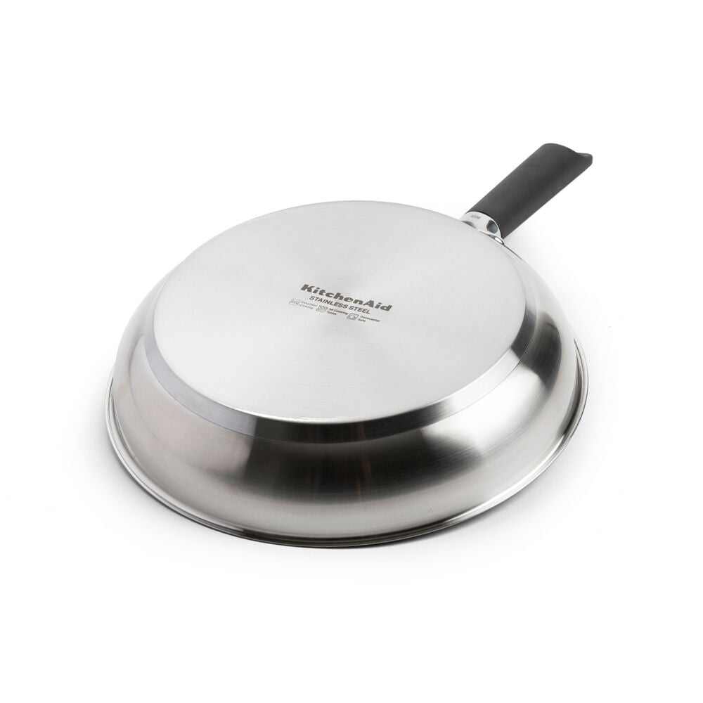 3pc KitchenAid Classic Stainless Steel Frying Pan Set