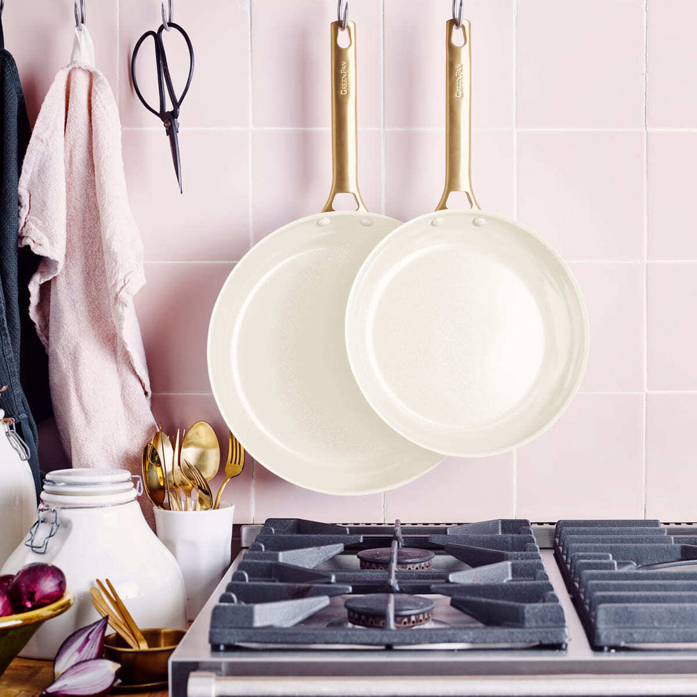 GreenPan Padova Pink Open Frypan 24cm Home Kitchen Cookware