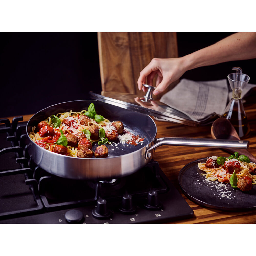 Blue Diamond Cvd 28cm/3.58L Skillet Ceramic Coating Non-Stick Pan Silver