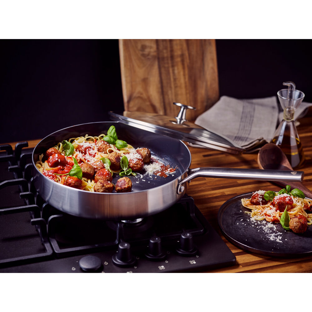 Blue Diamond Cvd 28cm/3.58L Skillet Ceramic Coating Non-Stick Pan Silver