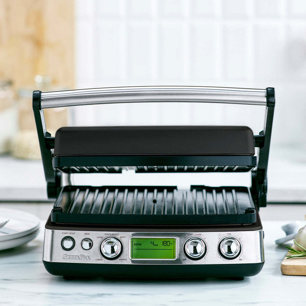 GreenPan Elite Black Contact Grill 230V 2200W Home Kitchen Cookware