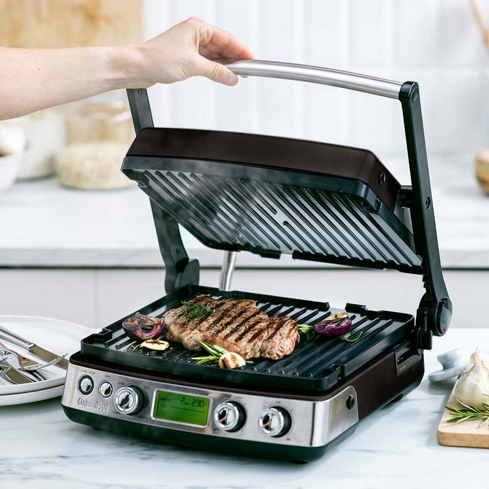 GreenPan Elite Black Contact Grill 230V 2200W Home Kitchen Cookware