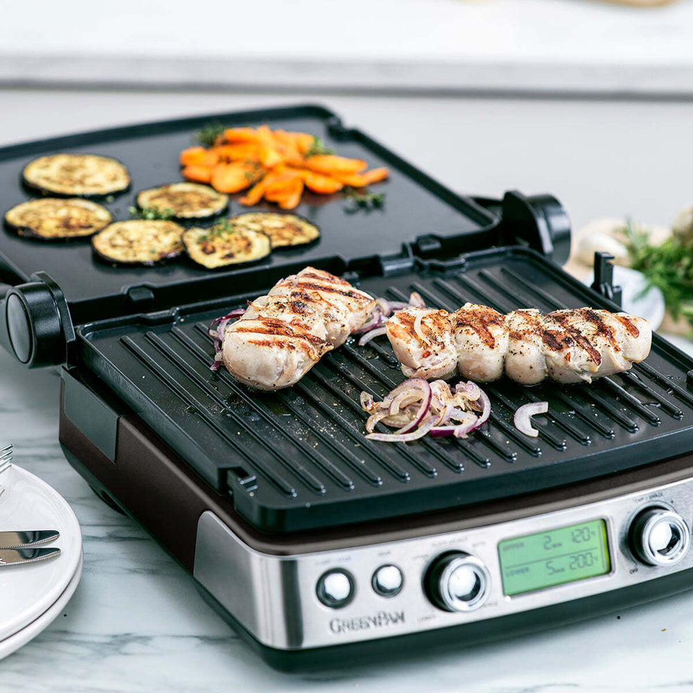 GreenPan Elite Black Contact Grill 230V 2200W Home Kitchen Cookware