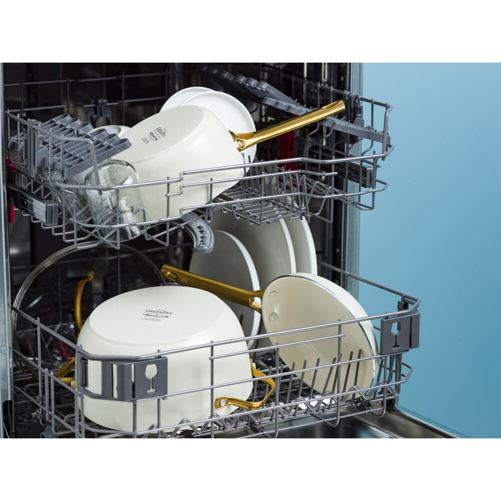 14pc Greenpan Padova Set Ceramic Coating Non-Stick Cooking Pan Cream White