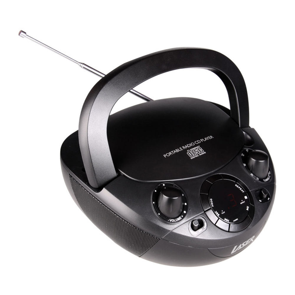Laser Portable CD Boombox w/ AM/FM Radio