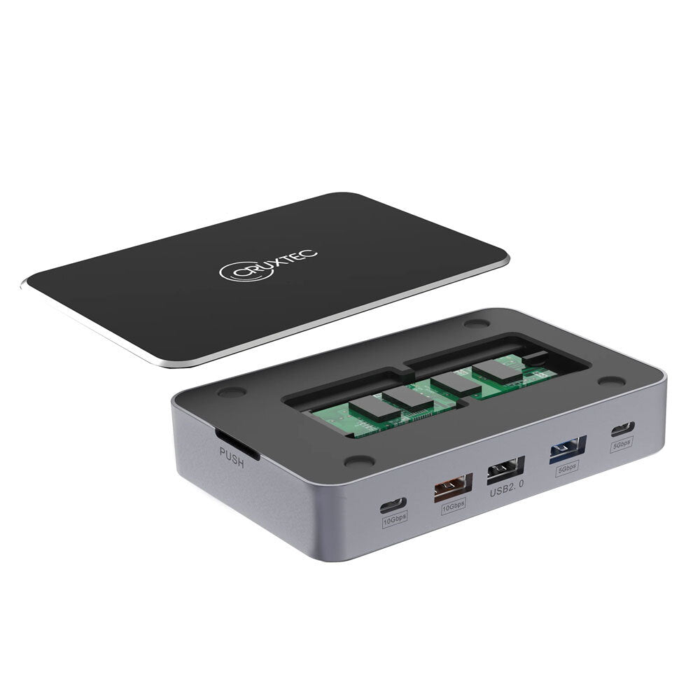 Cruxtec Universal 14-in-1 USB-C Docking Station w/ SSD Enclosure