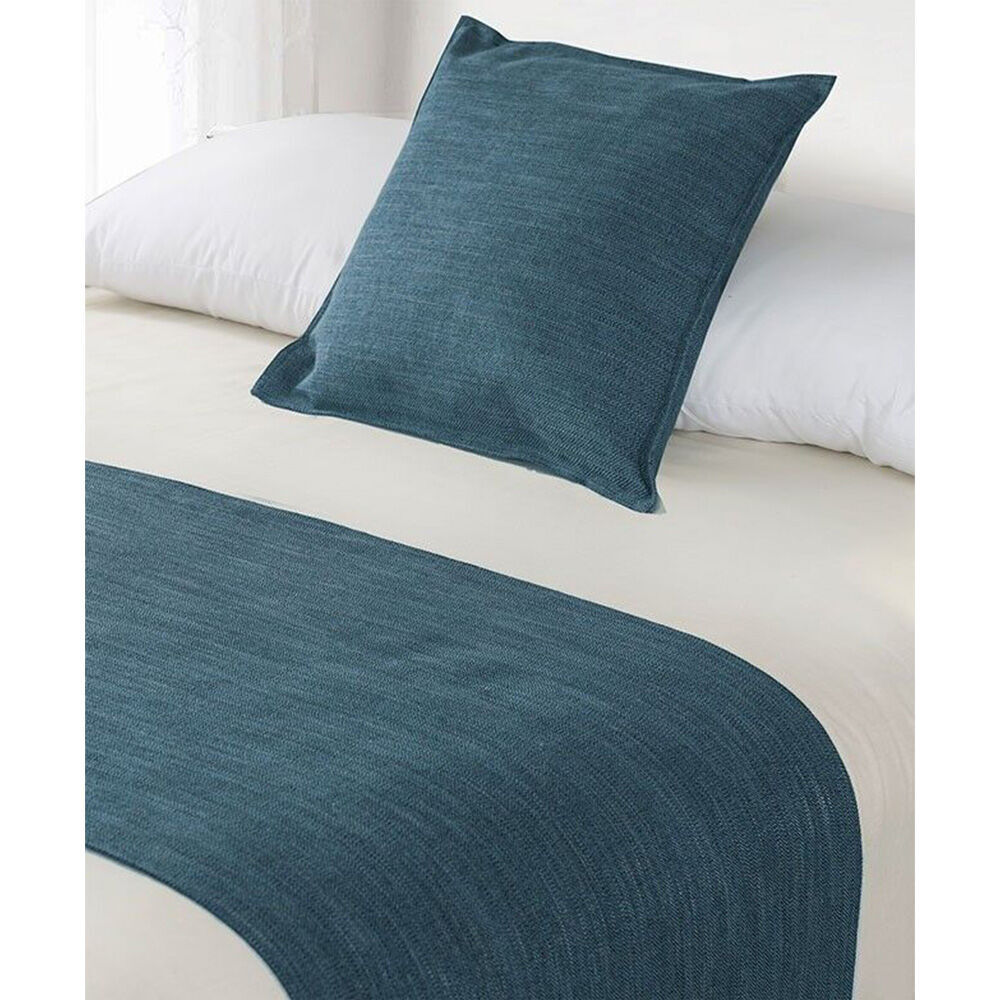 2PK Jason Commercial Square Linen Look Bed Cushion 44x44cm - Marine