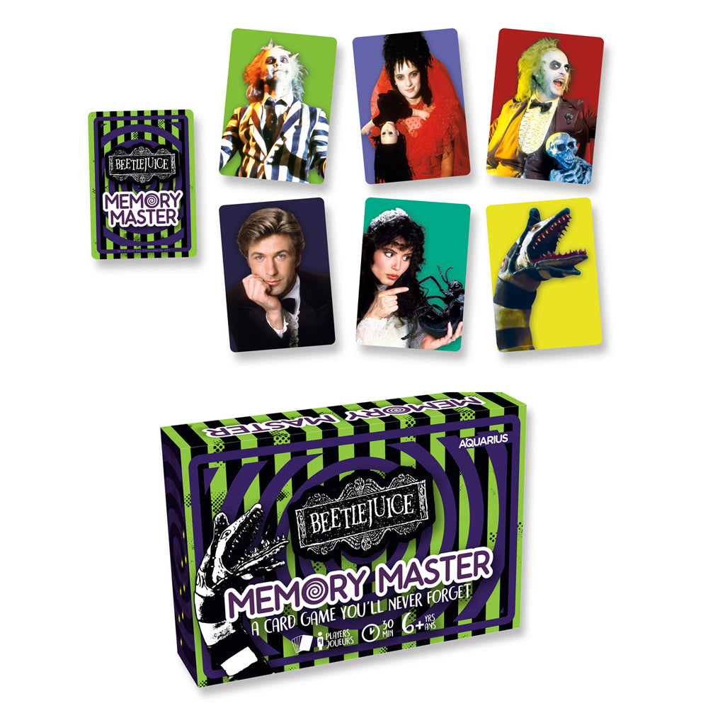 Aquarius Beetlejuice Memory Master Card Game 4-Player 6y+