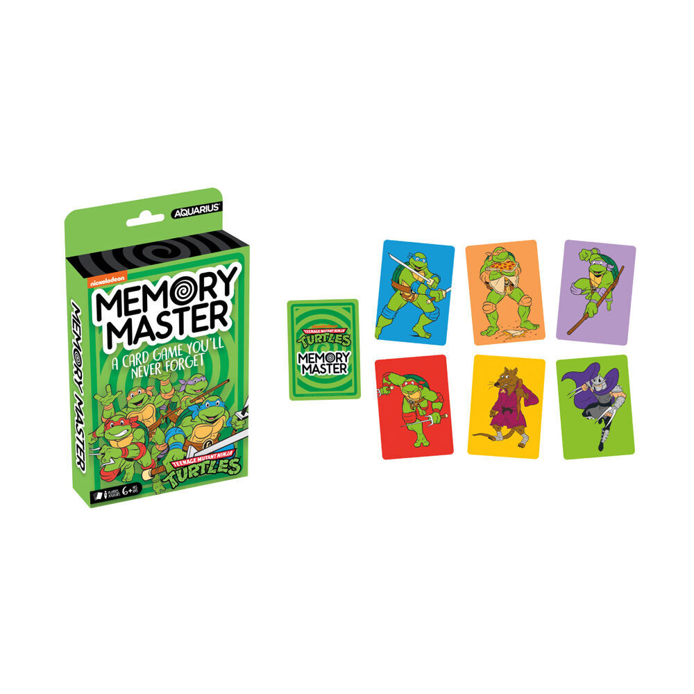 2PK Aquarius TMNT Memory Master Memory Card Game 17x12cm - Green 6y+