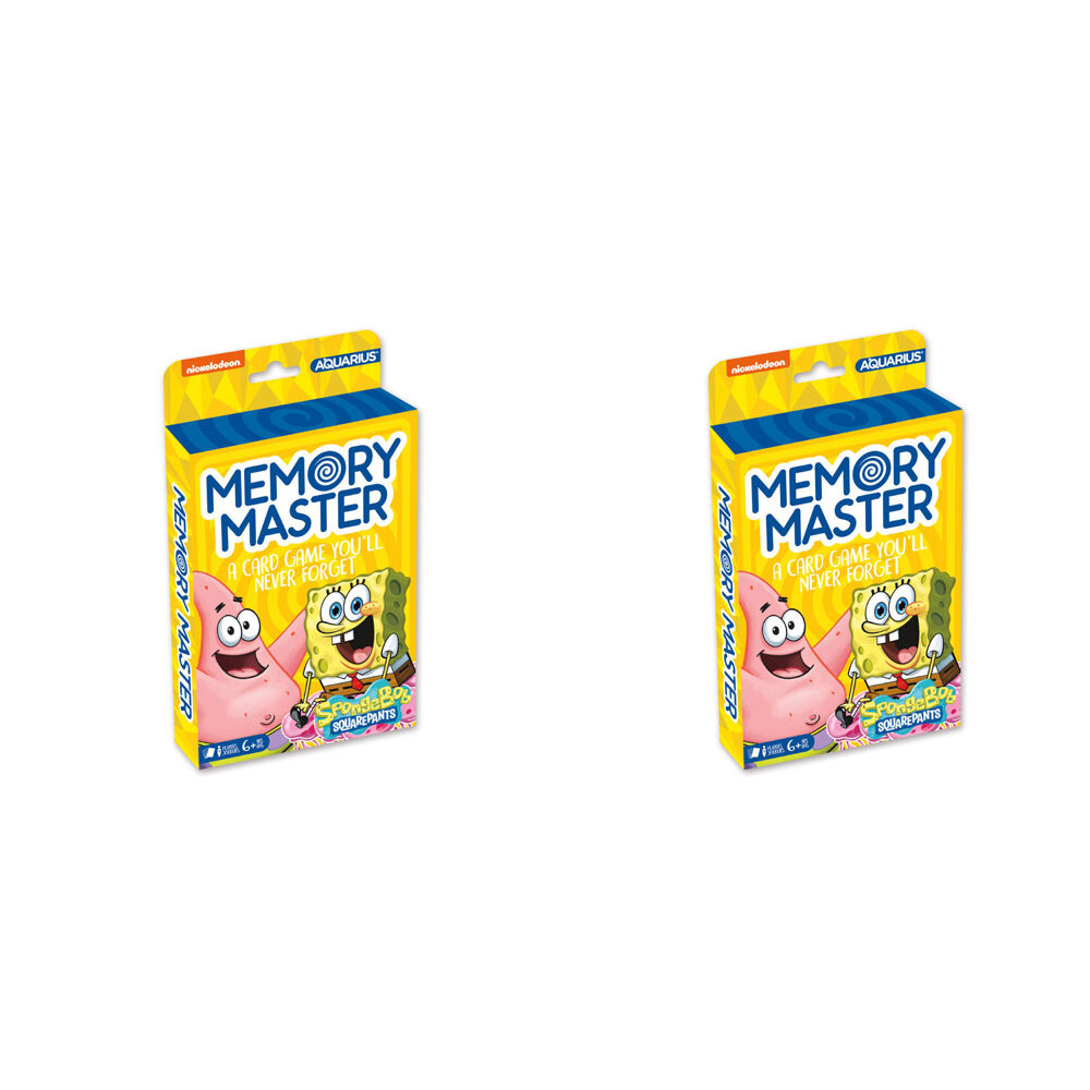 2PK Aquarius SpongeBob SquarePants Memory Card Game 17x12cm - Yellow 6y+