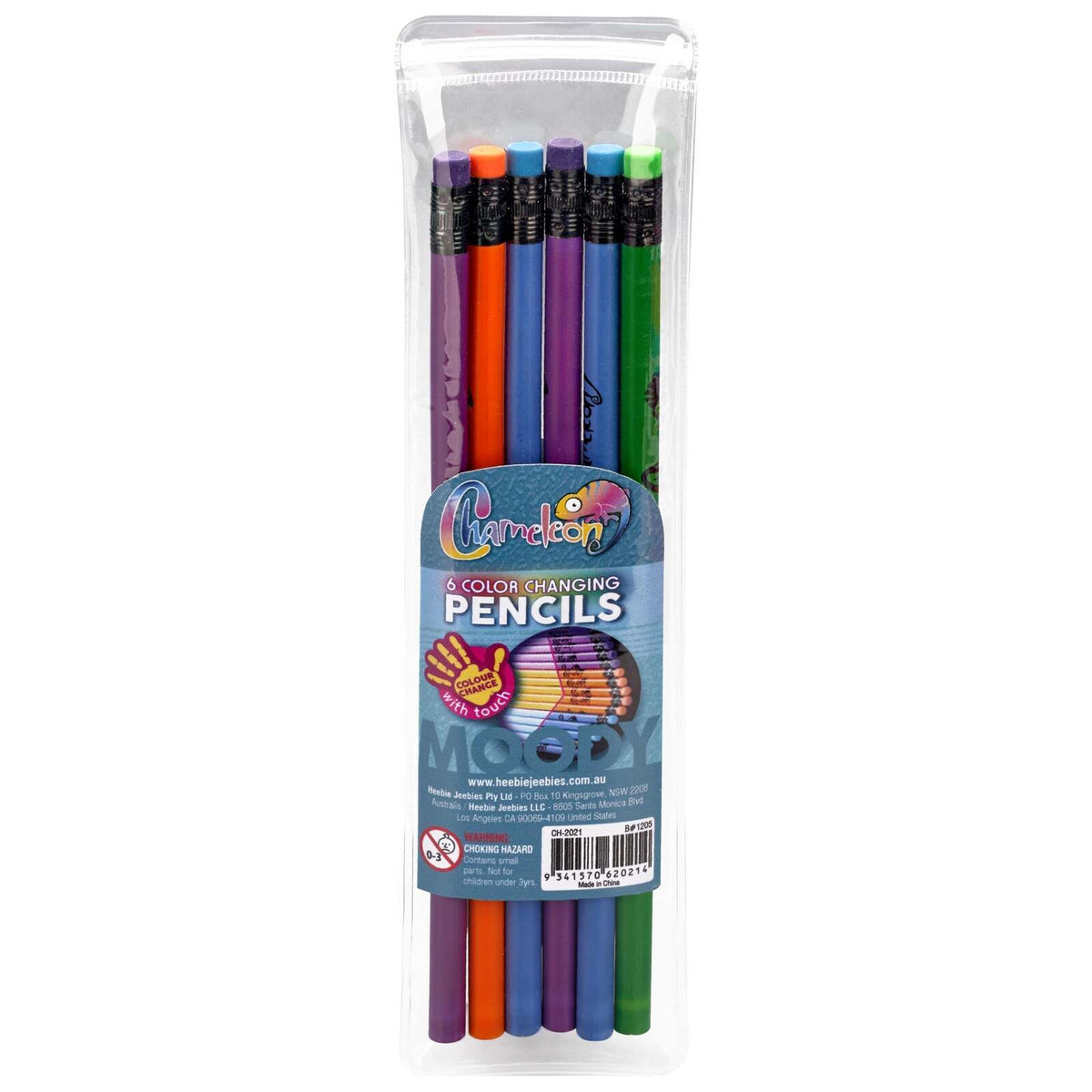2x 6pc Chameleon Colour Change Pencil Set w/ Case Assorted