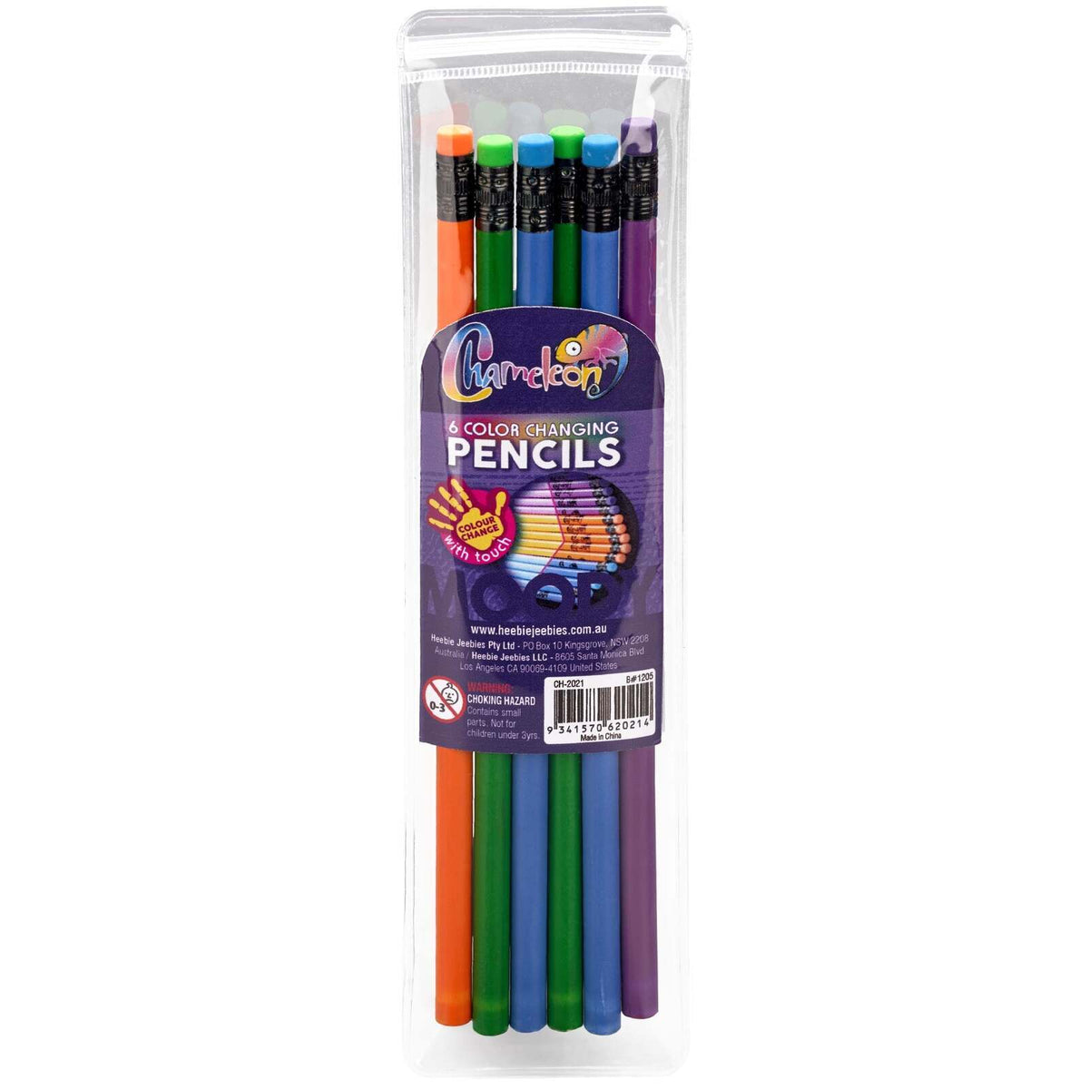 2x 6pc Chameleon Colour Change Pencil Set w/ Case Assorted