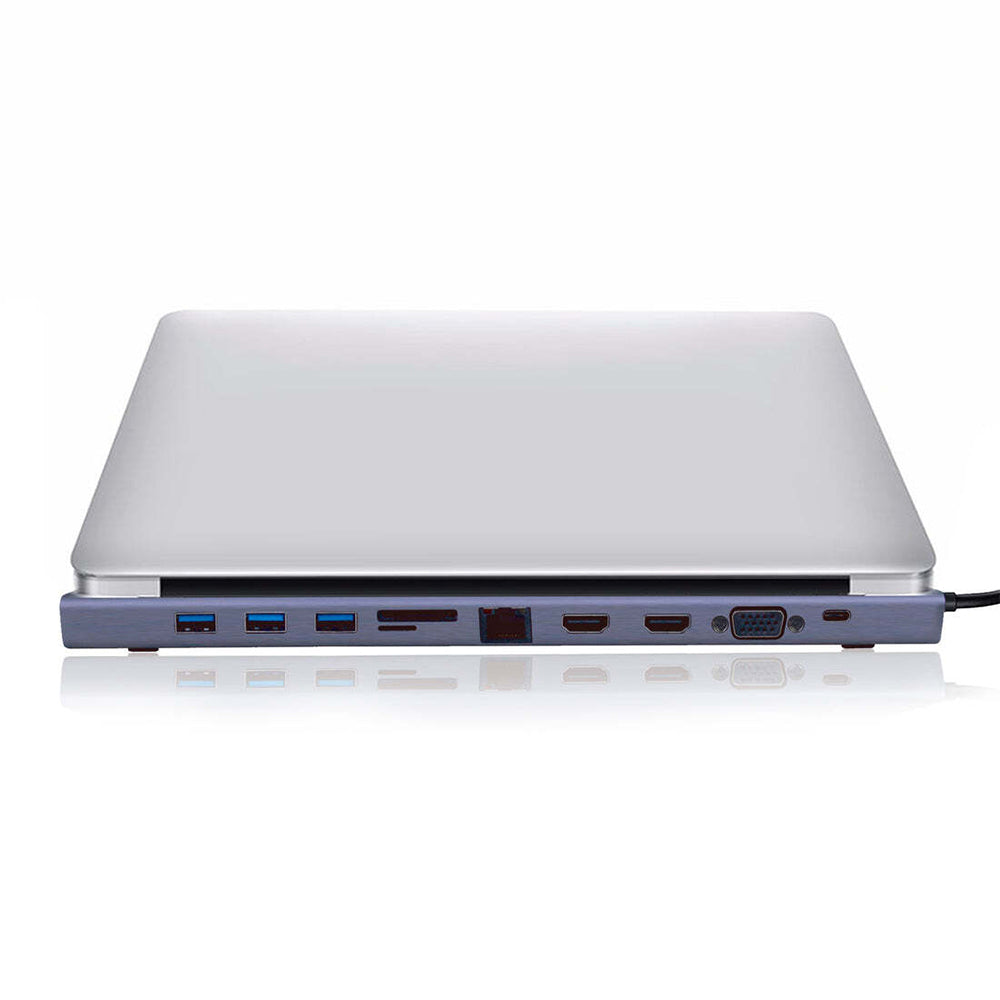 Cruxtec CH02-SG 11 in 1 USB-C Multifunction Docking Station with 100W PD