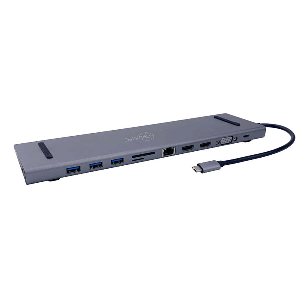 Cruxtec CH02-SG 11 in 1 USB-C Multifunction Docking Station with 100W PD