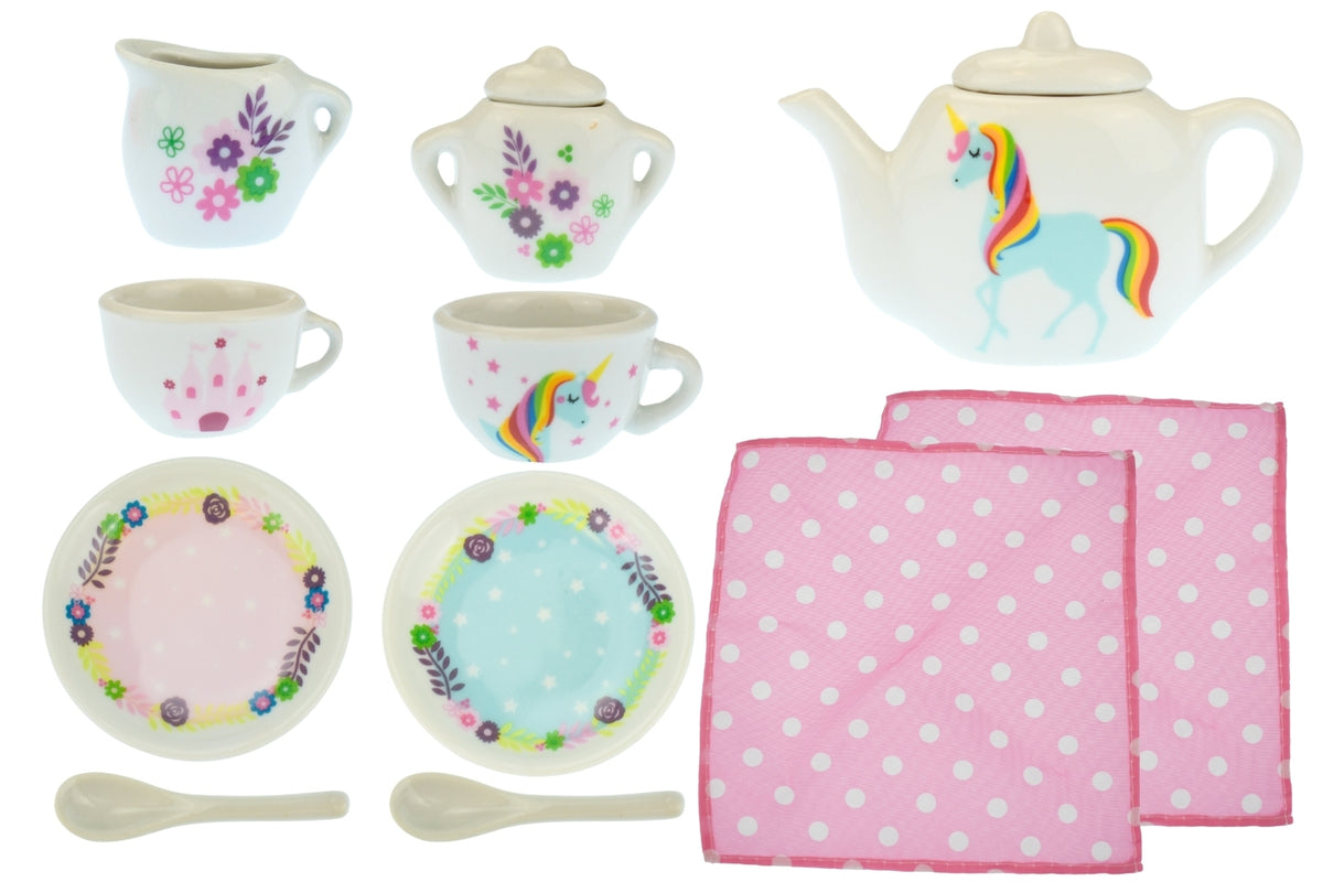 Kaper Kidz Unicorn Porcelain Tea Set 13Pcs