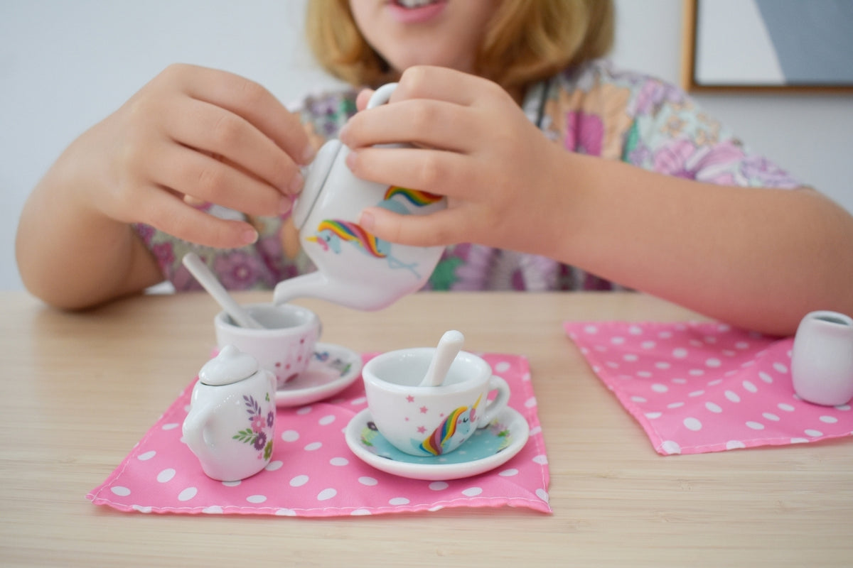 Kaper Kidz Unicorn Porcelain Tea Set 13Pcs