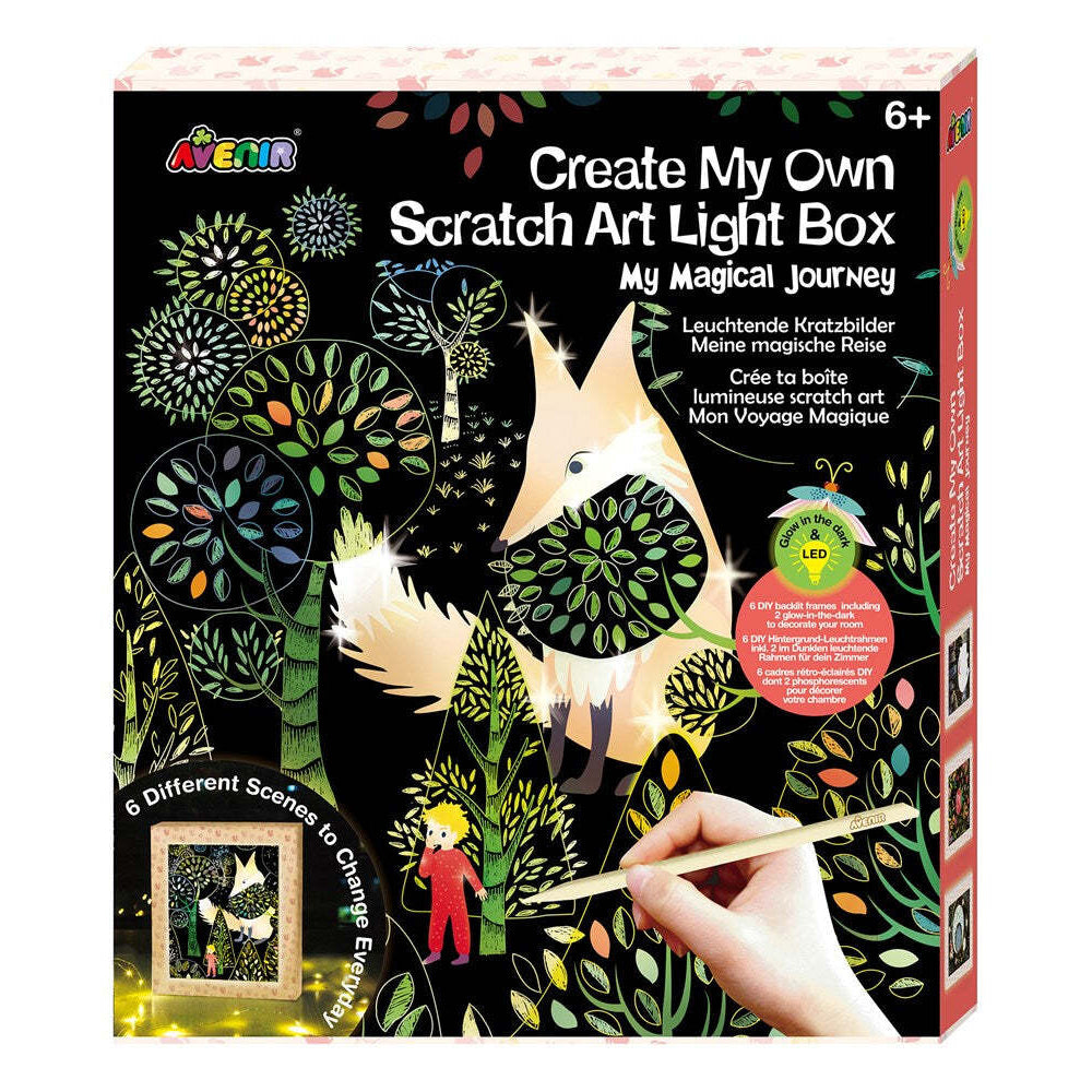 Avenir Create My Own Scratch Art Light Box My Magical Journey 6y+
