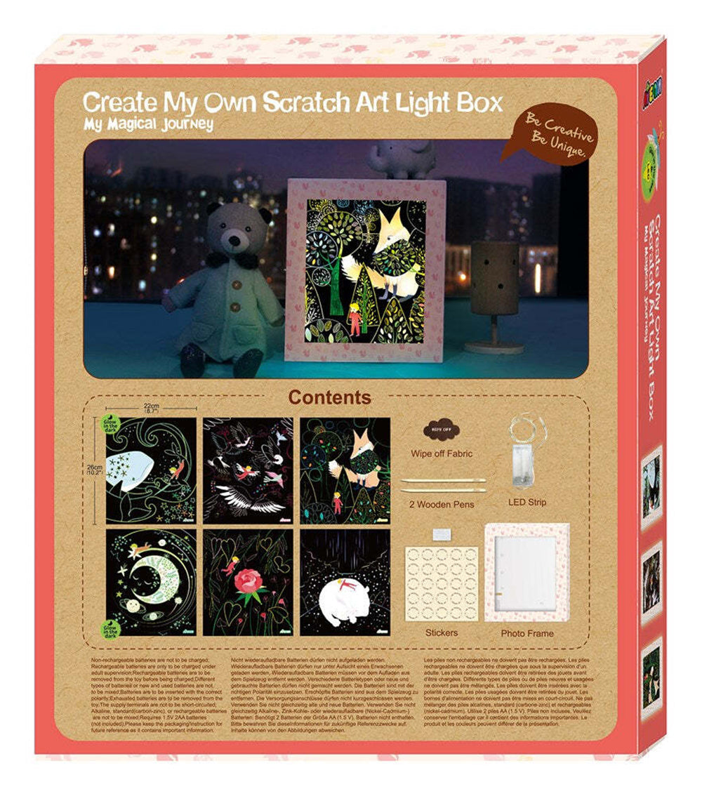 Avenir Create My Own Scratch Art Light Box My Magical Journey 6y+