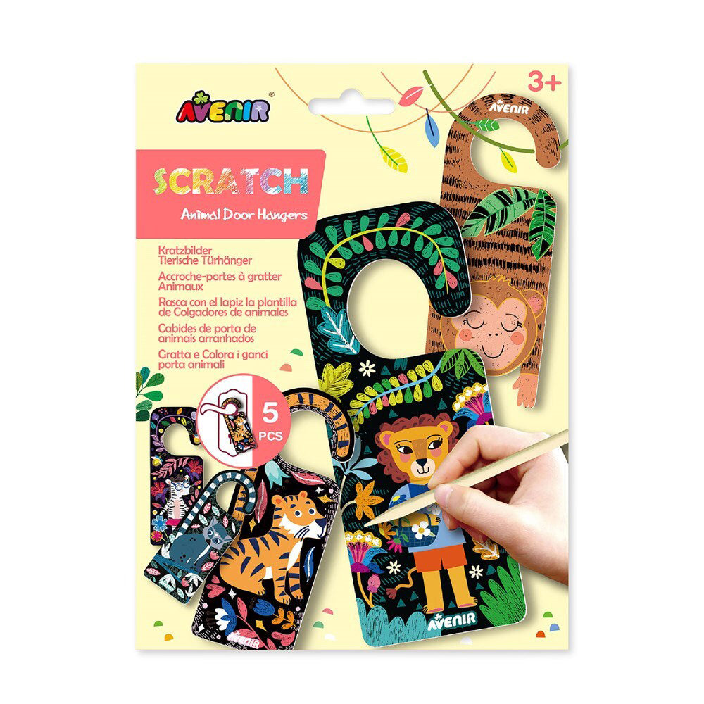 Avenir Scratch Animal Door Hangers Kids/Children Art Toy 3y+
