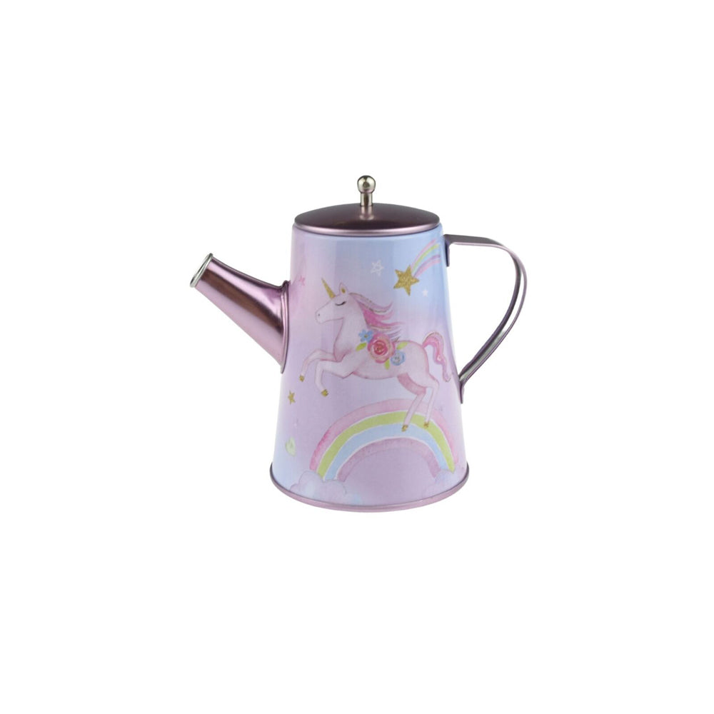 18pc Kaper Kidz Rainbow Unicorn Kids/Childrens Tin Tea Mug Set In Suitcase 3y+