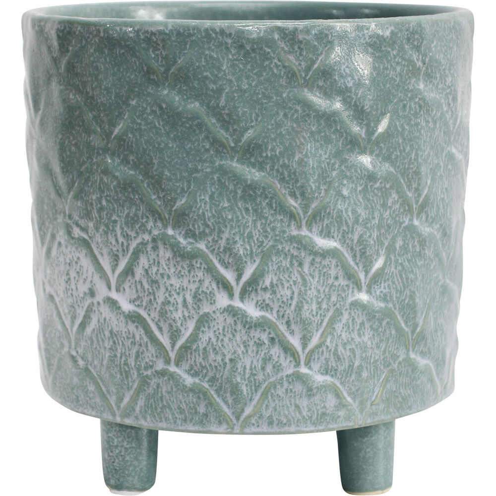 LVD Ceramic Decorative Outdoor Planter Pot Large 20.5x21cm Jade Green