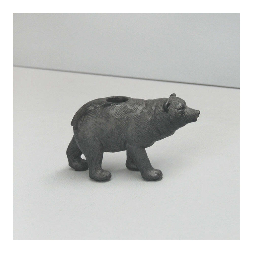 4PK White Moose Resin Bear Candle Holder Home Decor - Black