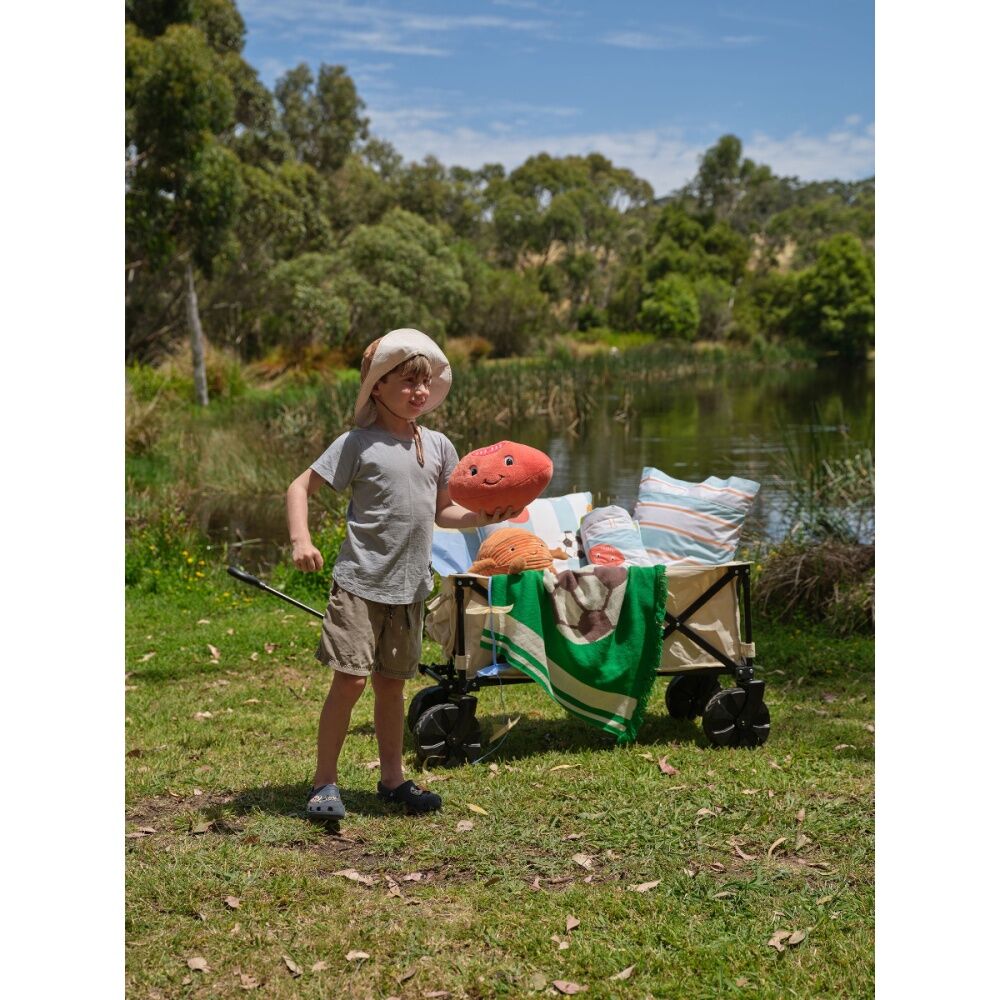 Linen House Kids Frankie Footy Children's Novelty Ball Cushion Red 40cm